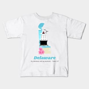 USA State of Delaware Psalm 2:8 - My Inheritance and possession Kids T-Shirt